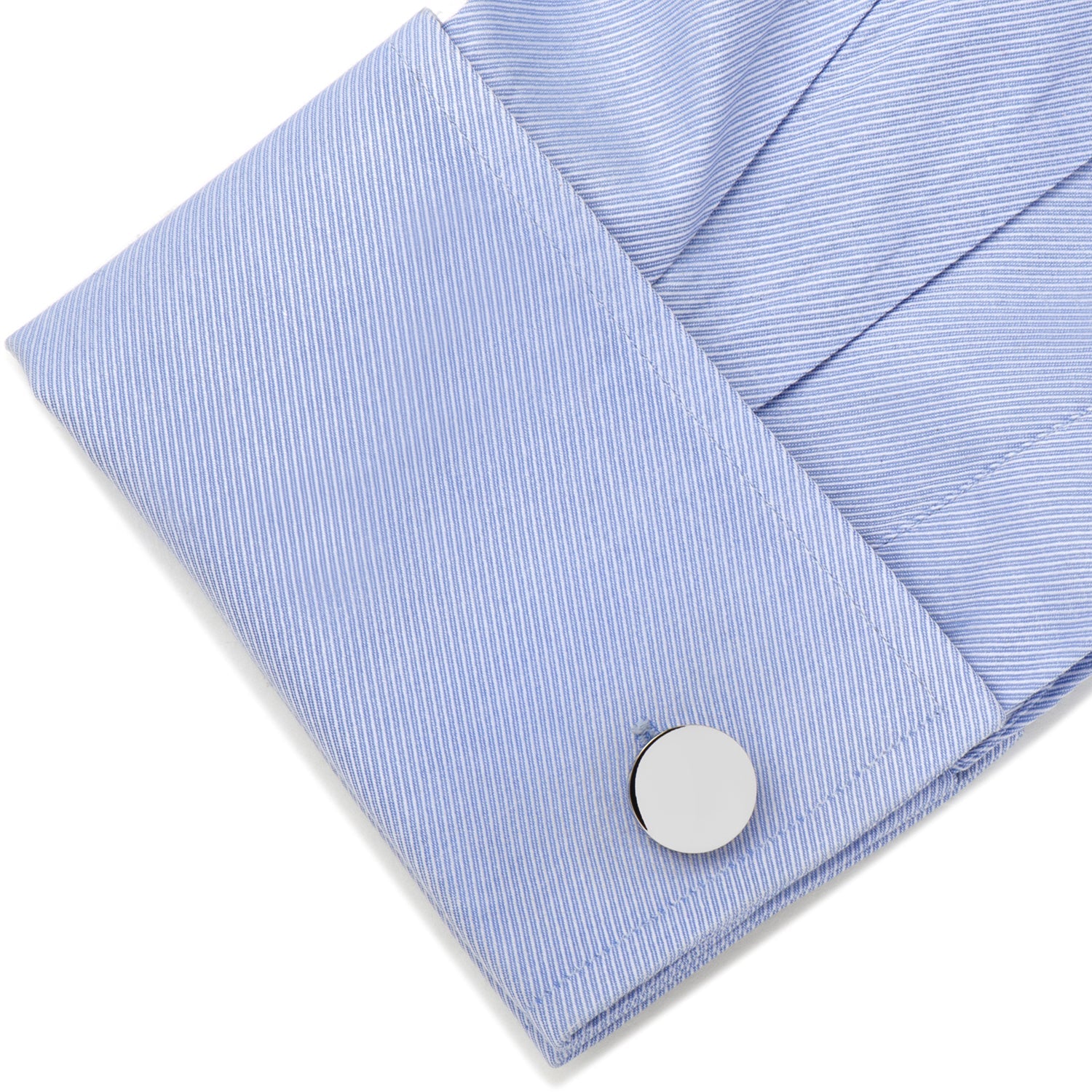 Stainless Steel Round Infinity Engravable Cufflinks - My Men's Shop