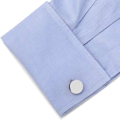 Stainless Steel Round Infinity Engravable Cufflinks - My Men's Shop
