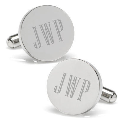 Stainless Steel Round Infinity Engravable Cufflinks - My Men's Shop