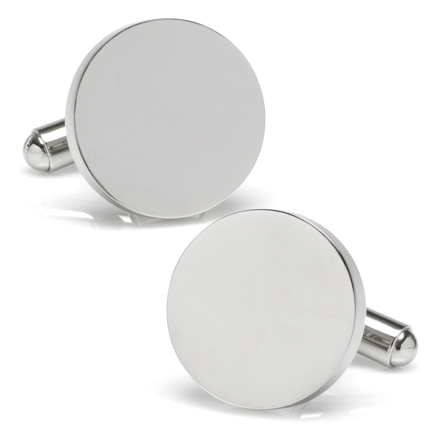 Stainless Steel Round Infinity Engravable Cufflinks - My Men's Shop