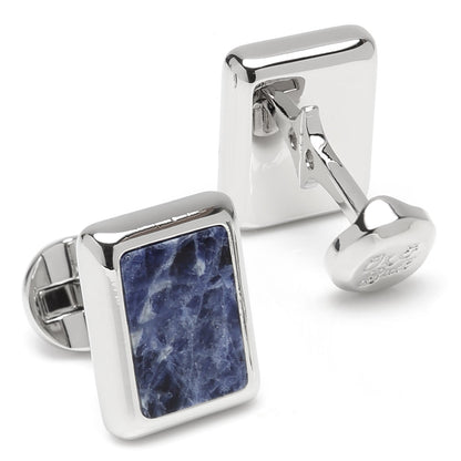 Silver and Sodalite JFK Presidential Cufflinks - My Men's Shop