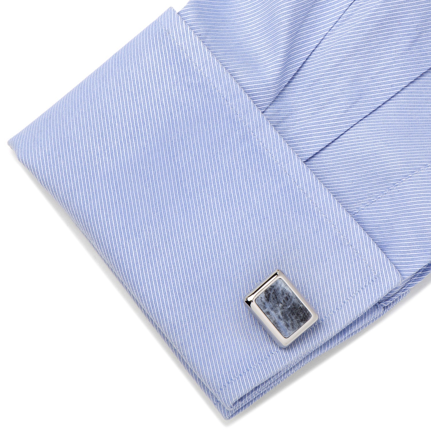 Silver and Sodalite JFK Presidential Cufflinks - My Men's Shop