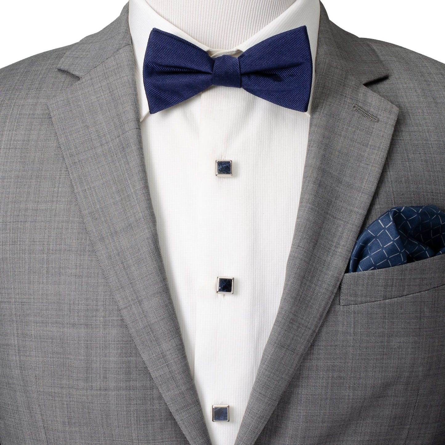 Silver and Sodalite JFK Presidential 5-Stud Set - My Men's Shop