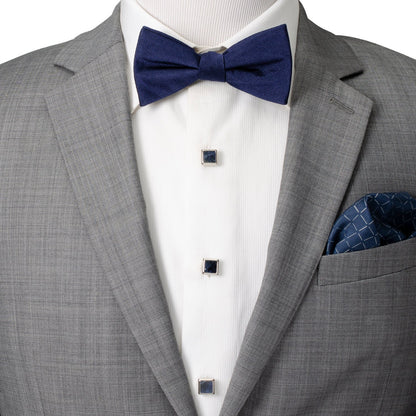 Silver and Sodalite JFK Presidential 5-Stud Set - My Men's Shop