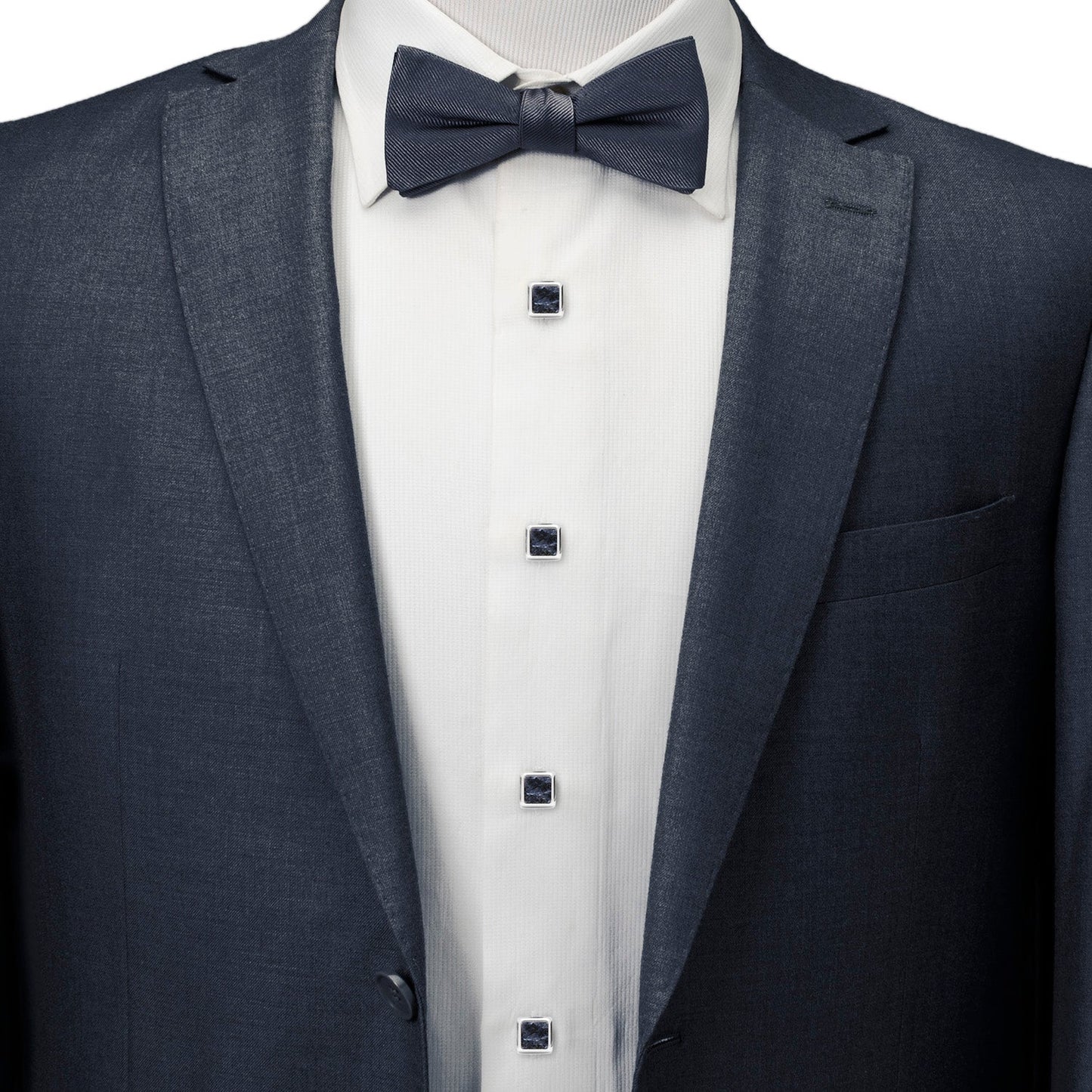 Silver and Sodalite JFK Presidential Studs - My Men's Shop