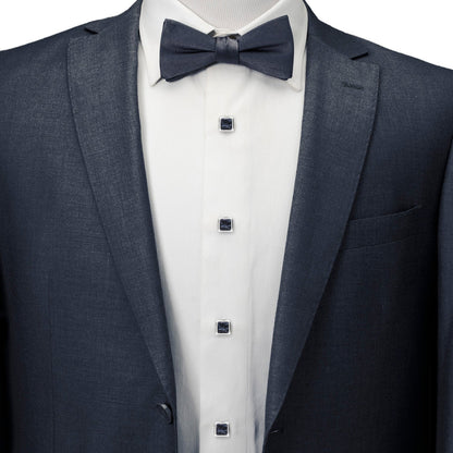 Silver and Sodalite JFK Presidential Studs - My Men's Shop