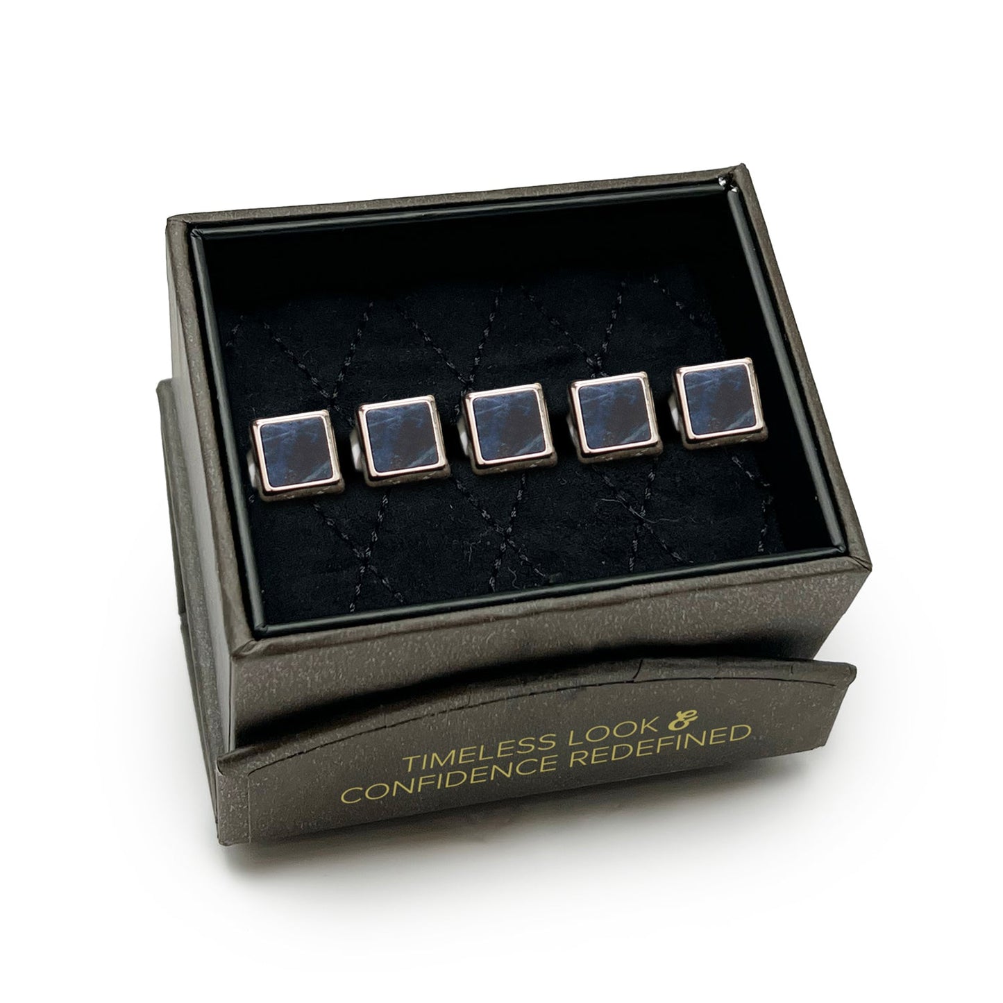 Silver and Sodalite JFK Presidential Studs - My Men's Shop