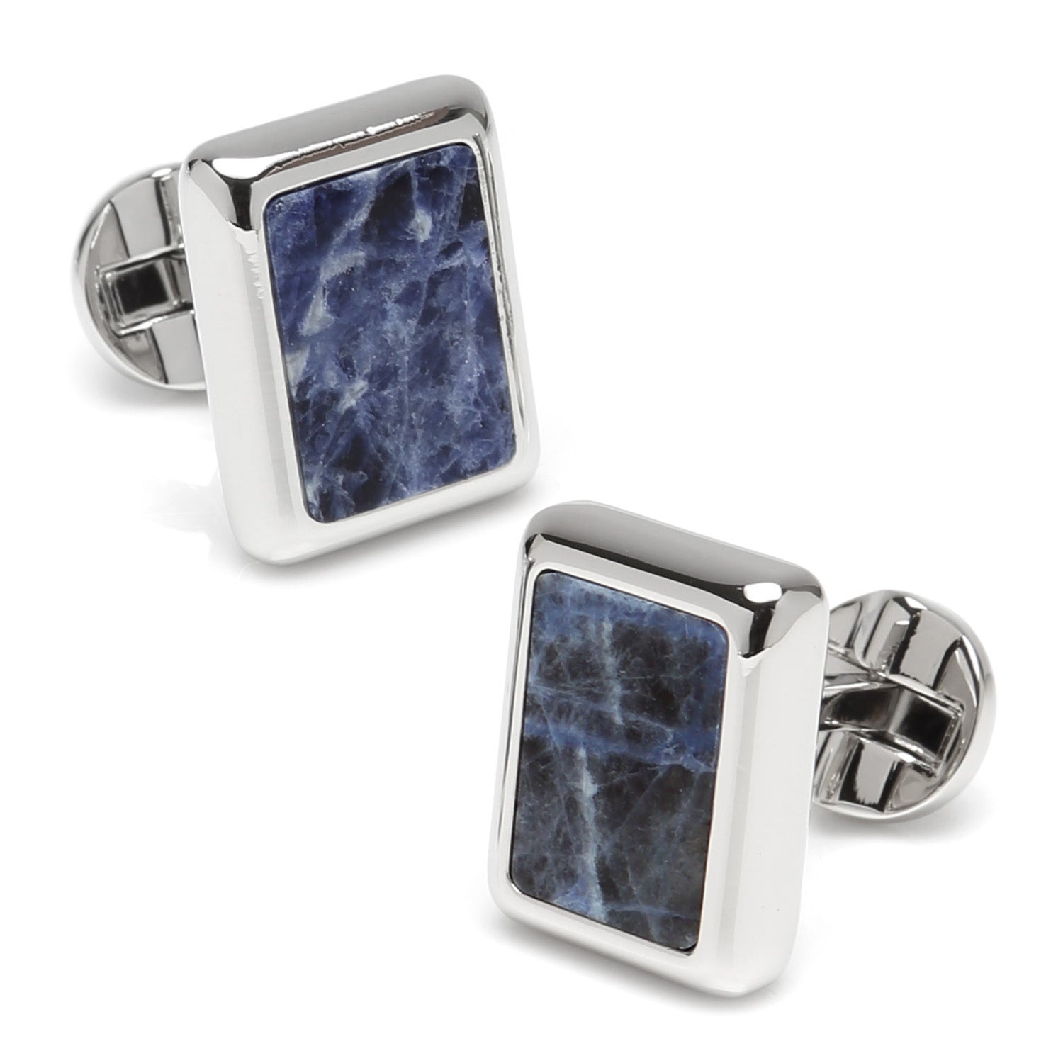 Silver and Sodalite JFK Presidential Cufflinks - My Men's Shop