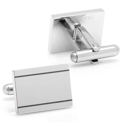 Stainless Steel Engravable Etched Frame Cufflinks - My Men's Shop