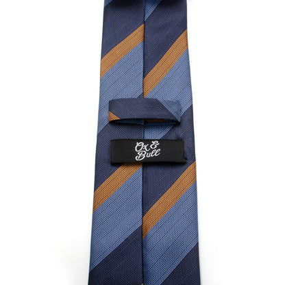 The Andrew Tie (Blue Orange Stripe Men's Tie) - My Men's Shop