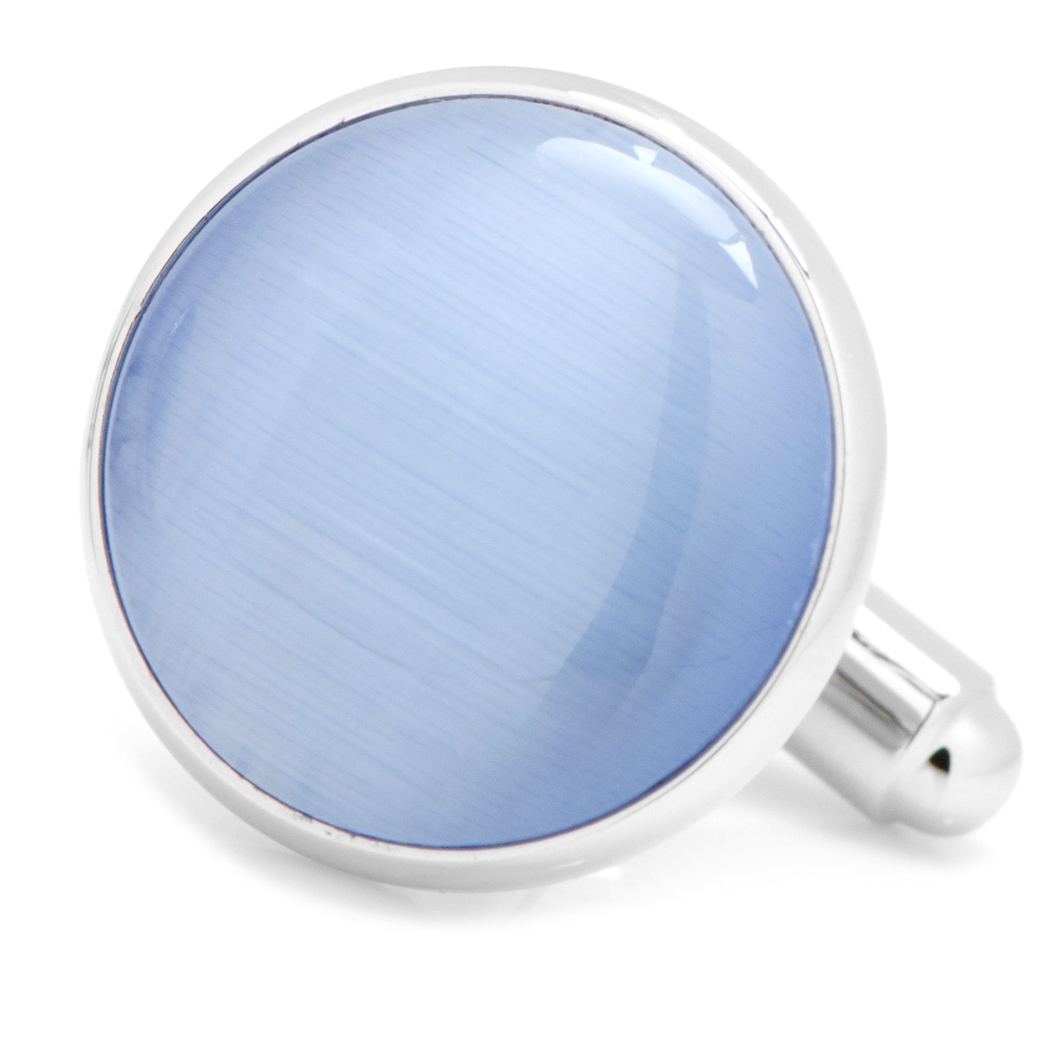 Silver and Blue Catseye Cufflinks - My Men's Shop