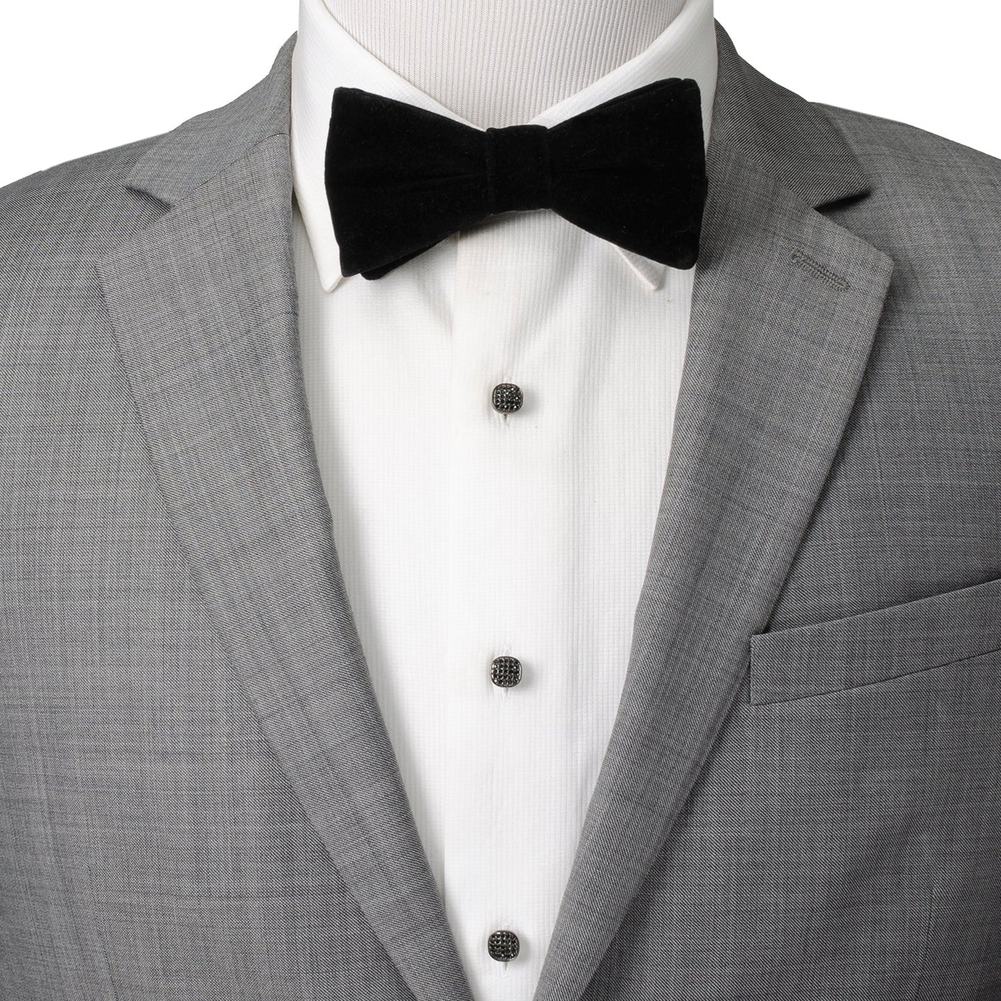 Black Stainless Steel Black Crystal Cufflink and 5-Stud Set - My Men's Shop