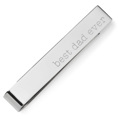 Best Dad Ever Engravable Tie Bar
