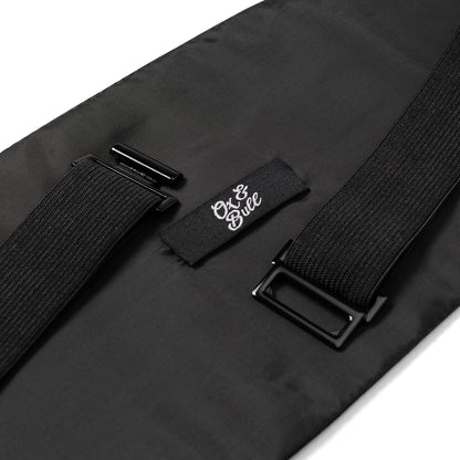 Black Silk Cummerbund and Bowtie Set - My Men's Shop
