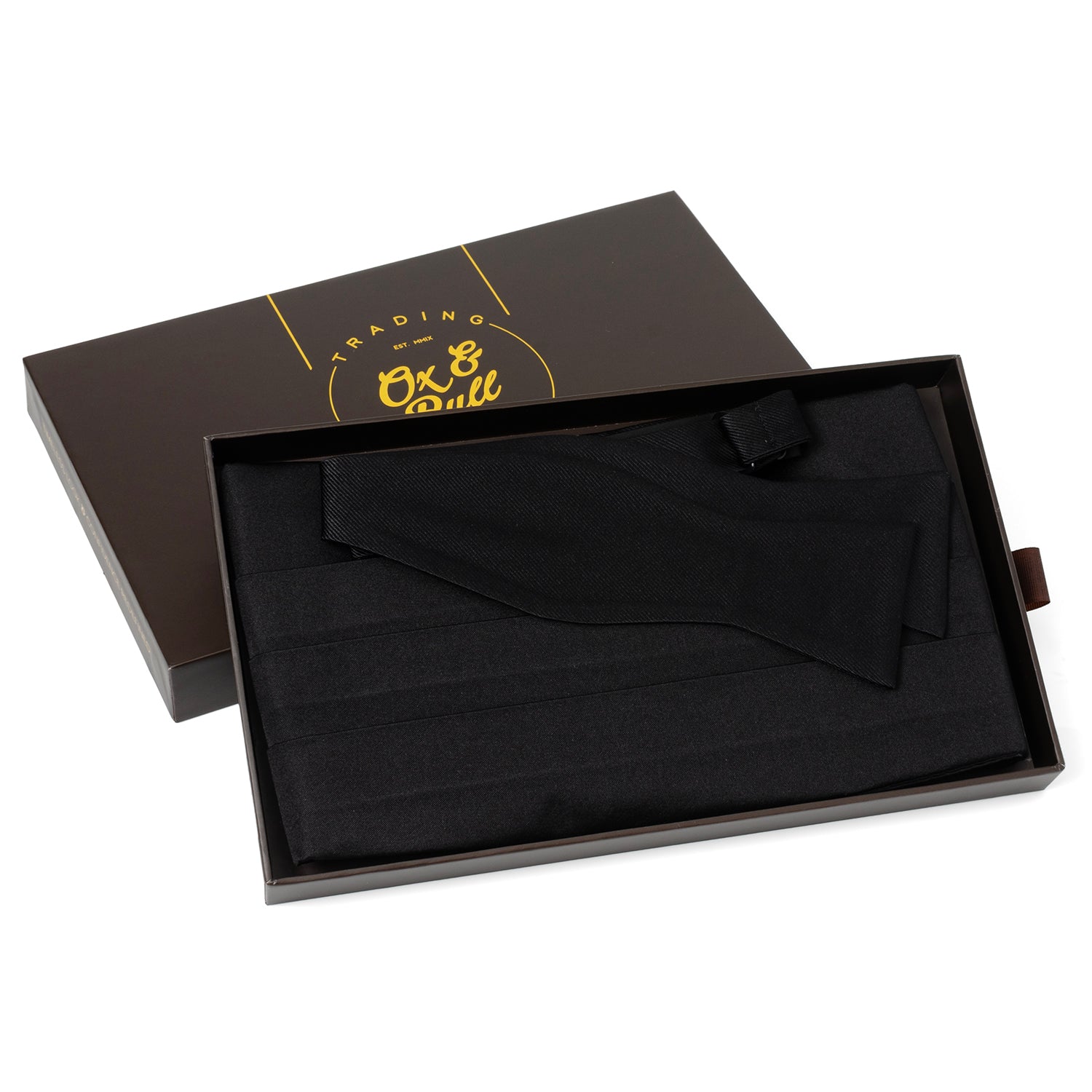 Black Silk Cummerbund and Bowtie Set - My Men's Shop