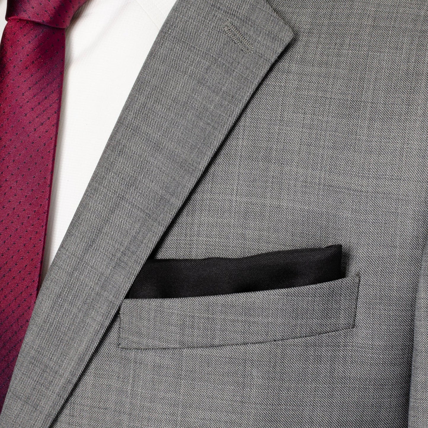 Black Silk Pocket Square - My Men's Shop