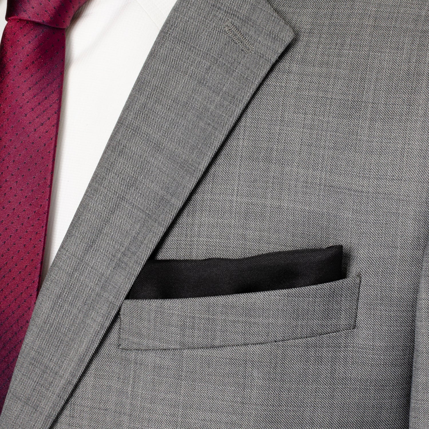 Black Silk Pocket Square - My Men's Shop