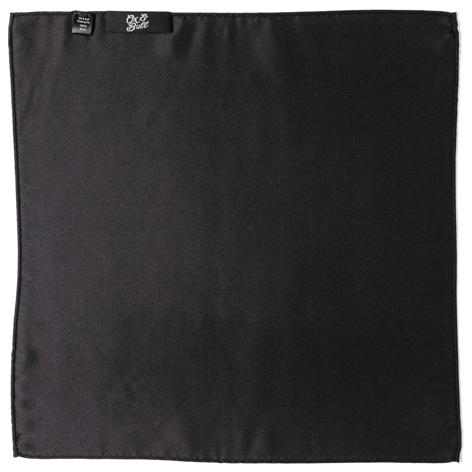 Black Silk Pocket Square - My Men's Shop