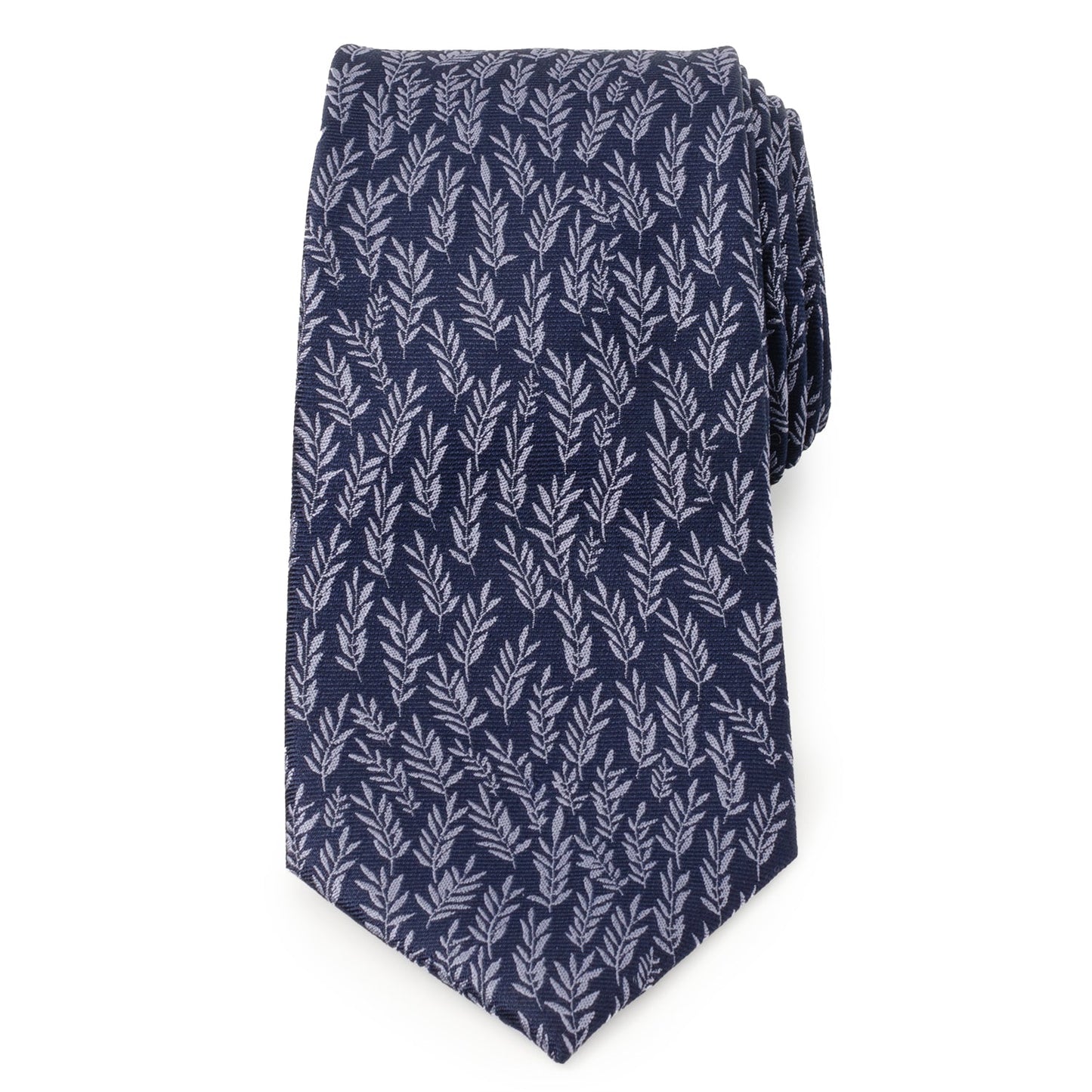 Corbata de hombre con diseño de hojas azules
