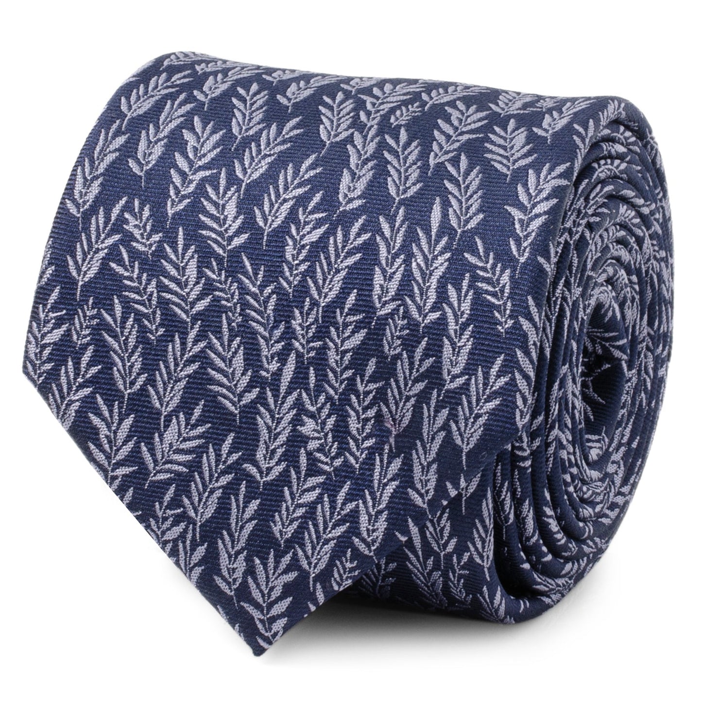 Corbata de hombre con diseño de hojas azules