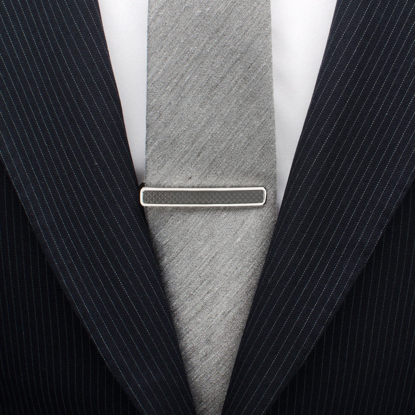 Black Carbon Fiber Stainless Steel Tie Clip - My Men's Shop