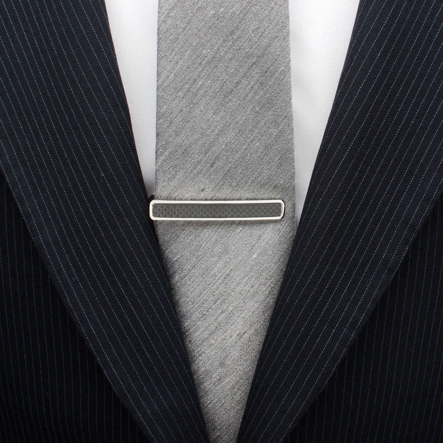 Black Carbon Fiber Stainless Steel Tie Clip - My Men's Shop