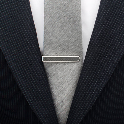Black Carbon Fiber Stainless Steel Tie Clip - My Men's Shop