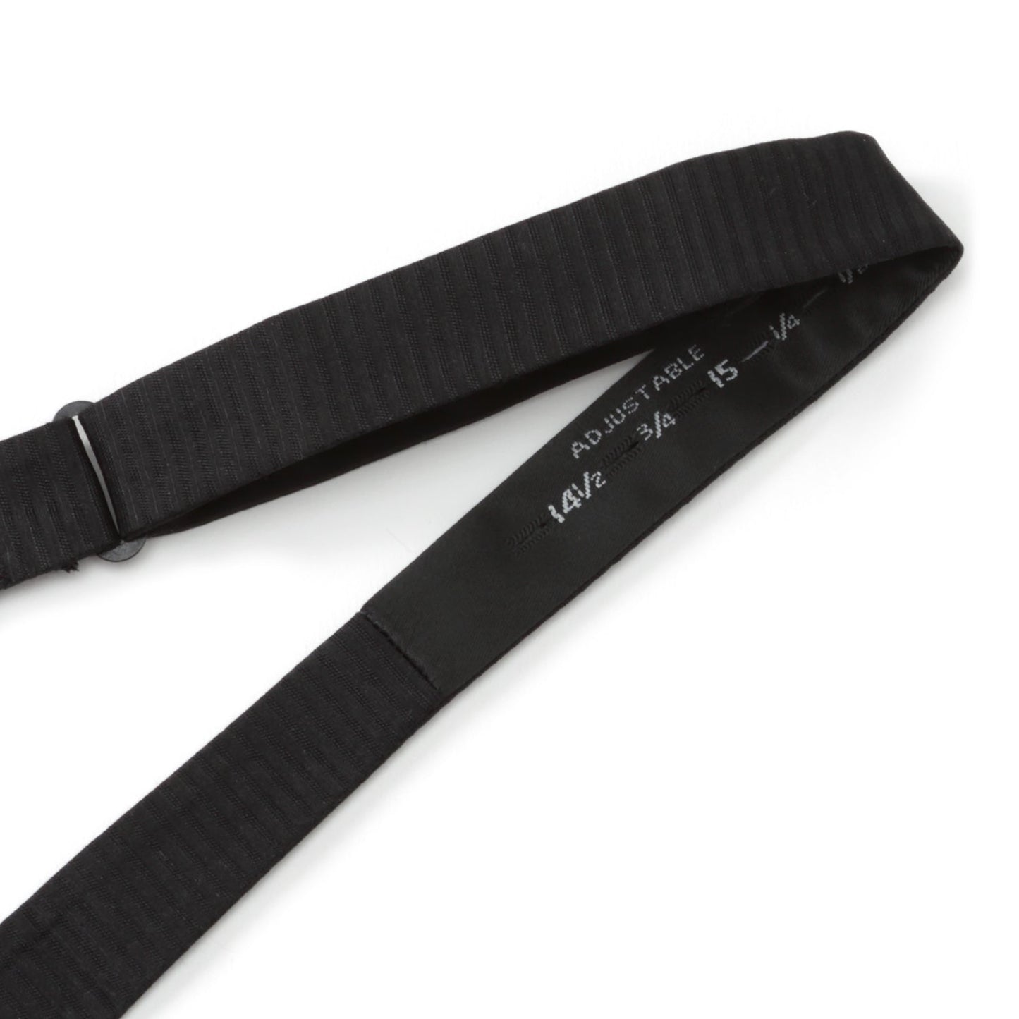 Corbata de moño de seda formal negra a rayas diplomáticas