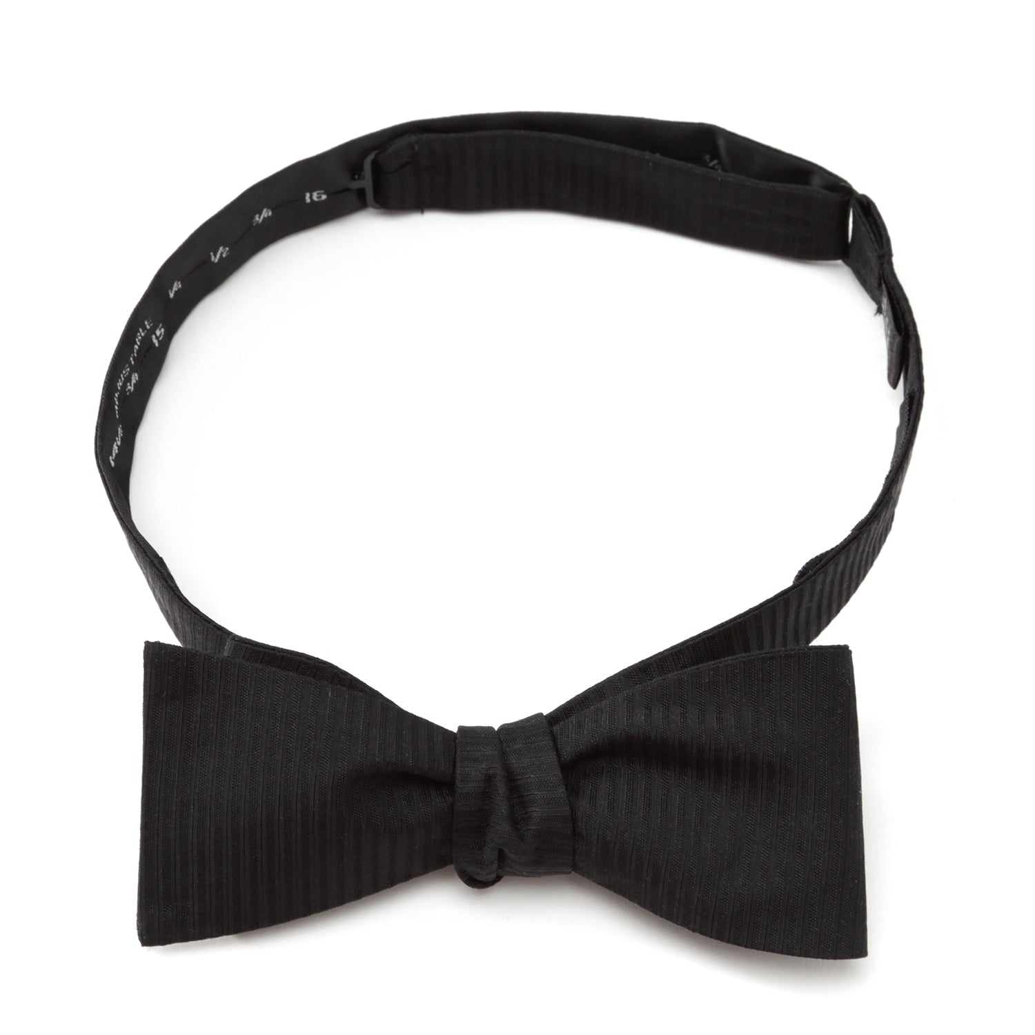 Black Formal Pinstripe Silk Bow Tie - My Men's Shop