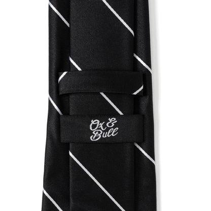 Classic Black Striped Silk Men's Tie - My Men's Shop
