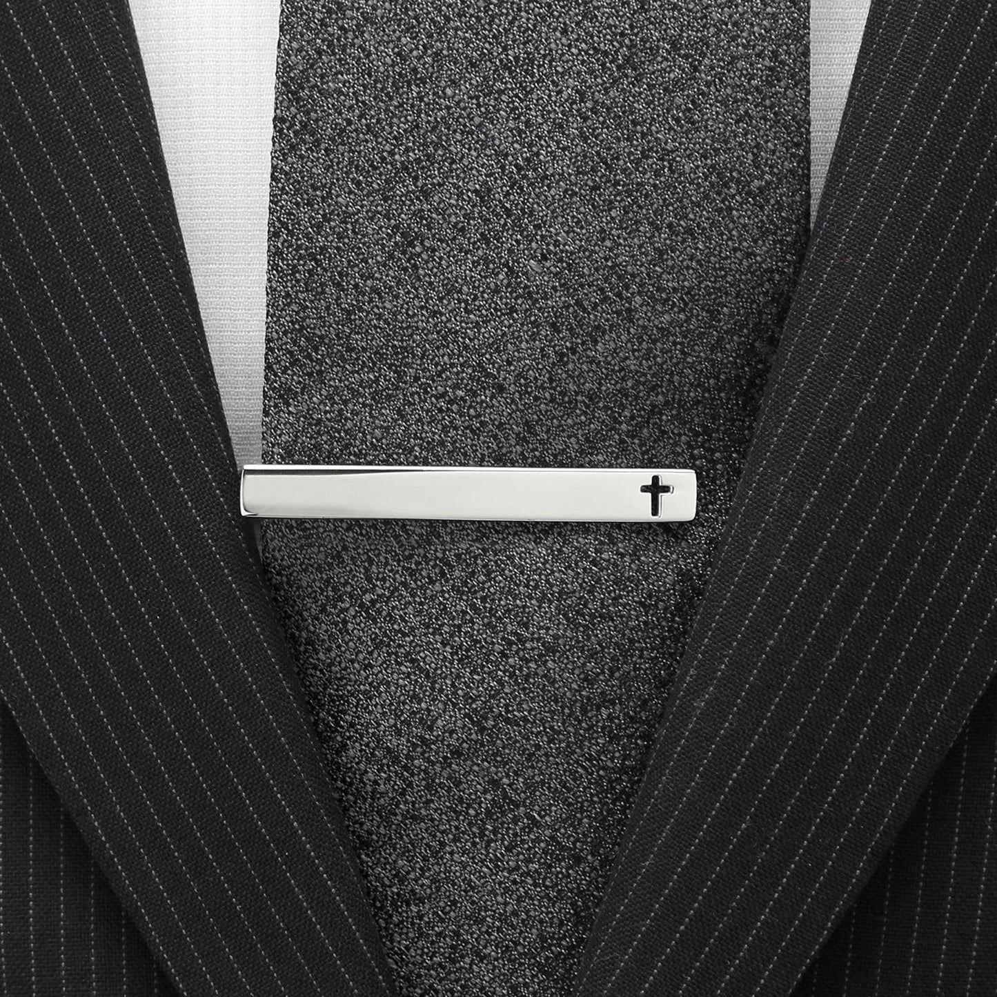 Cross Cutout Stainless Steel Tie Clip - My Men's Shop