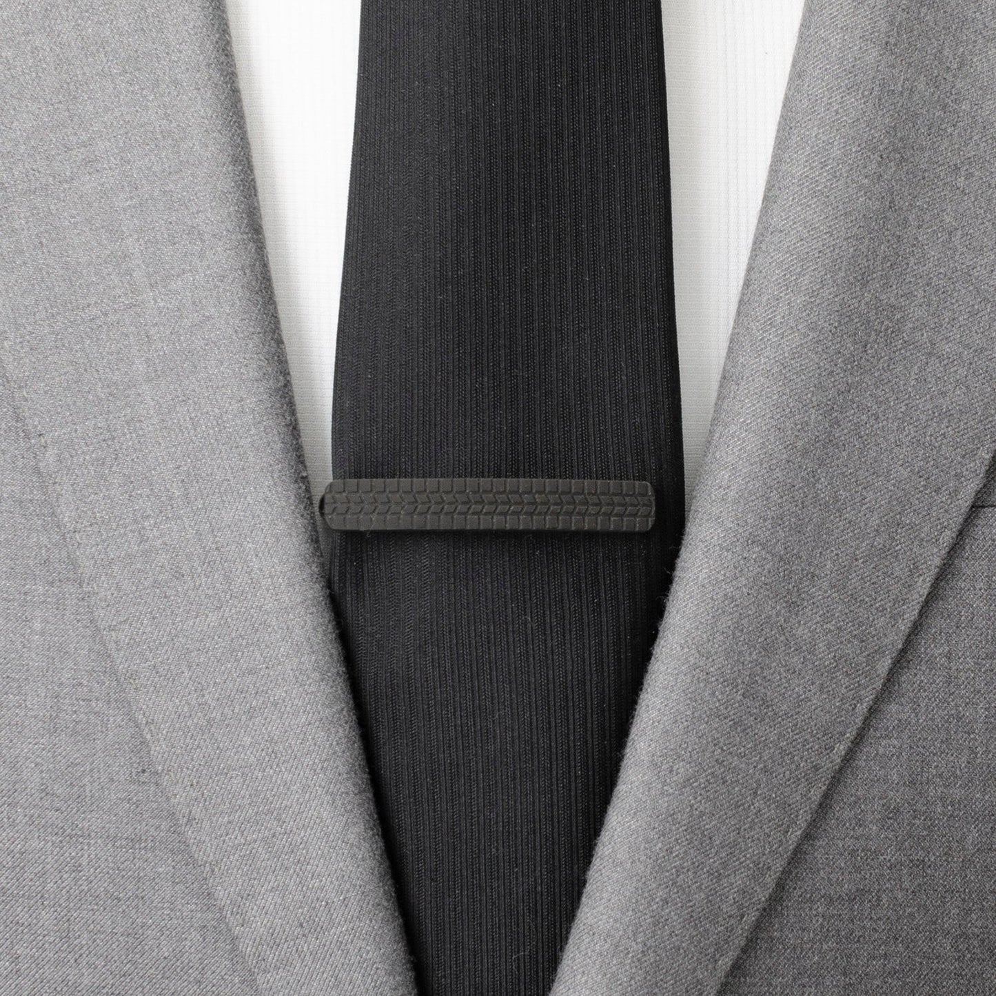 Stainless Steel Carbon Fiber Tire Tread Tie Clip - My Men's Shop