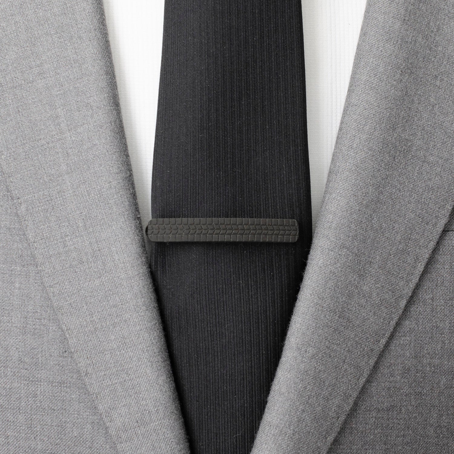 Stainless Steel Carbon Fiber Tire Tread Tie Clip - My Men's Shop