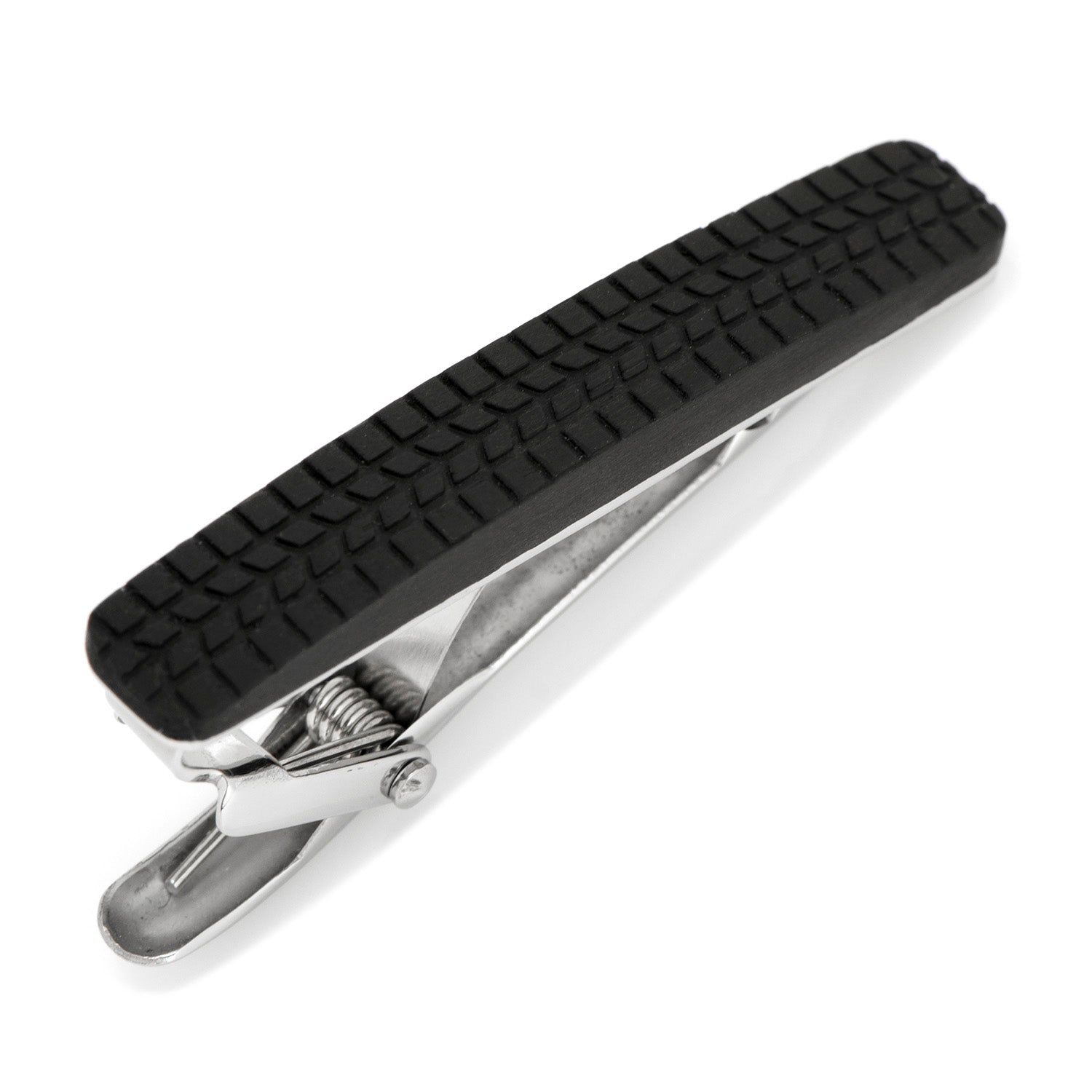 Stainless Steel Carbon Fiber Tire Tread Tie Clip - My Men's Shop
