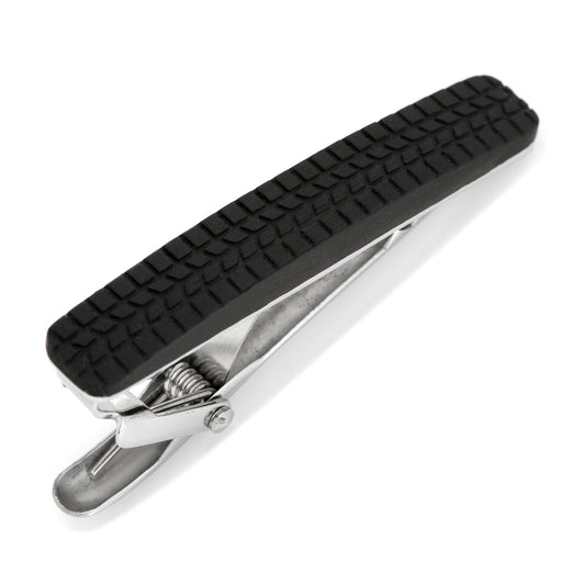 Stainless Steel Carbon Fiber Tire Tread Tie Clip - My Men's Shop