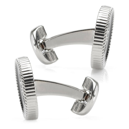 Crystal Button Rope Cufflinks