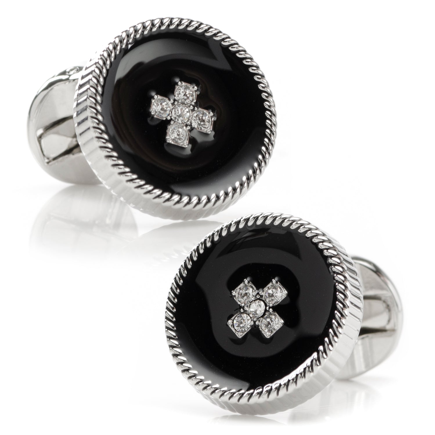 Crystal Button Rope Cufflinks - My Men's Shop