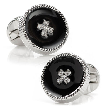 Crystal Button Rope Cufflinks - My Men's Shop