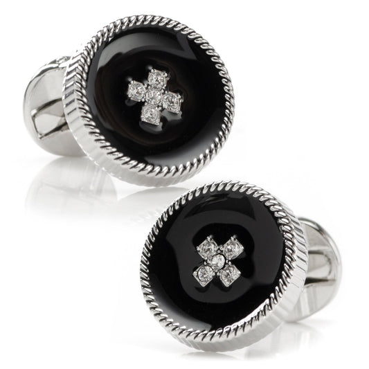 Crystal Button Rope Cufflinks - My Men's Shop