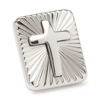 Stainless Steel Radiant Cross Lapel Pin - My Men's Shop