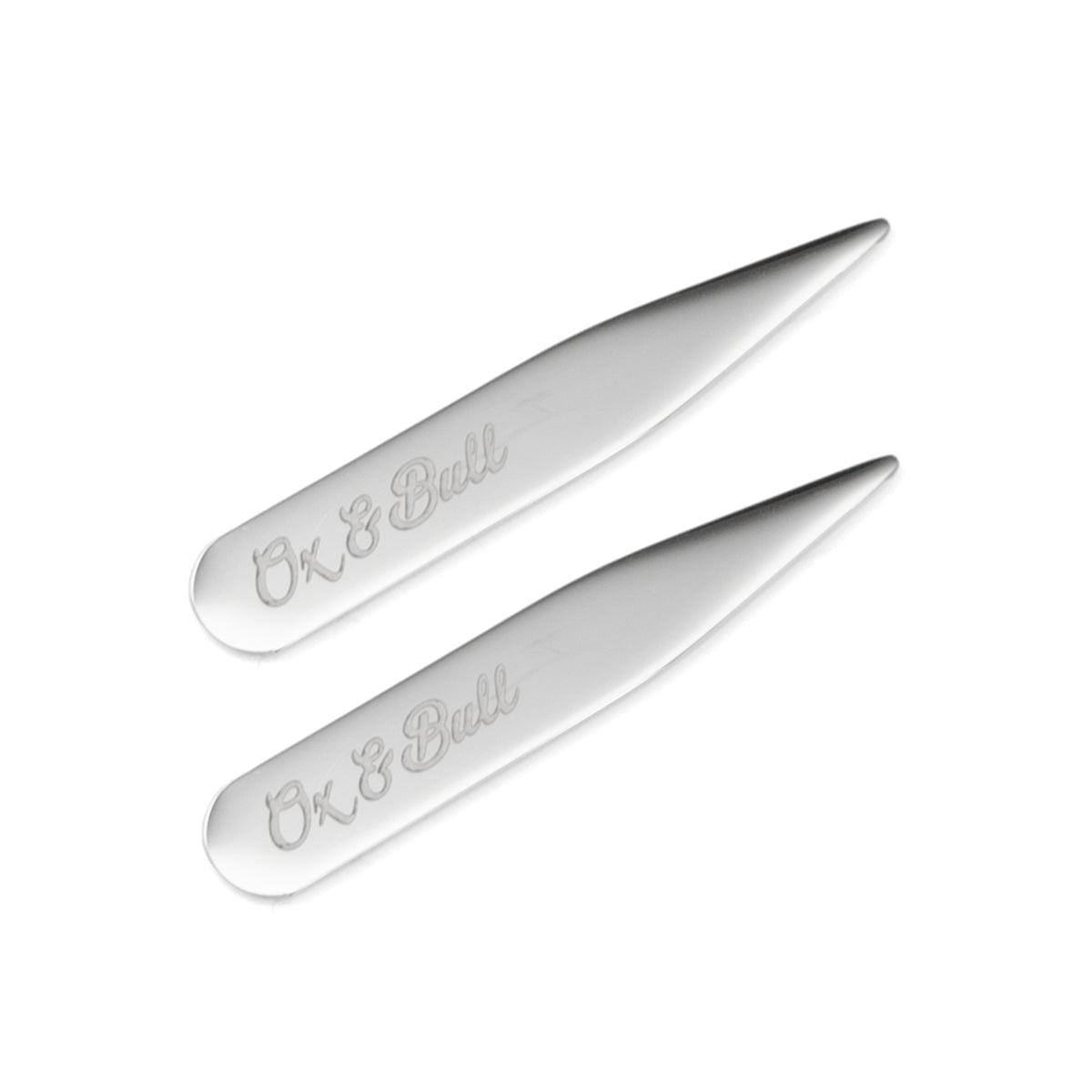 Stainless Steel Engravable Short Collar Stays - My Men's Shop