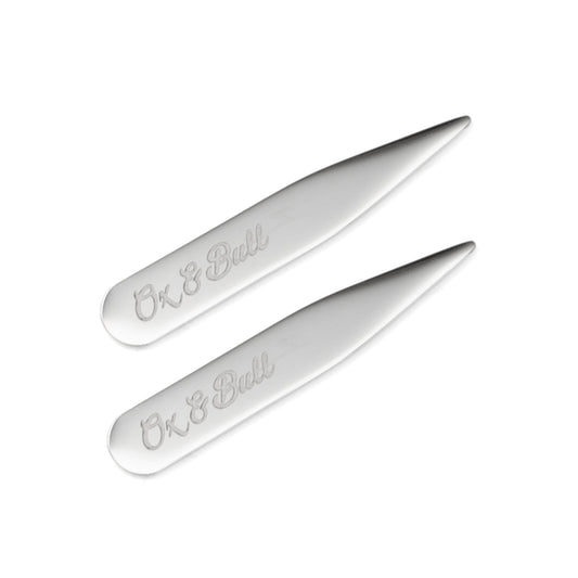 Stainless Steel Engravable Short Collar Stays - My Men's Shop