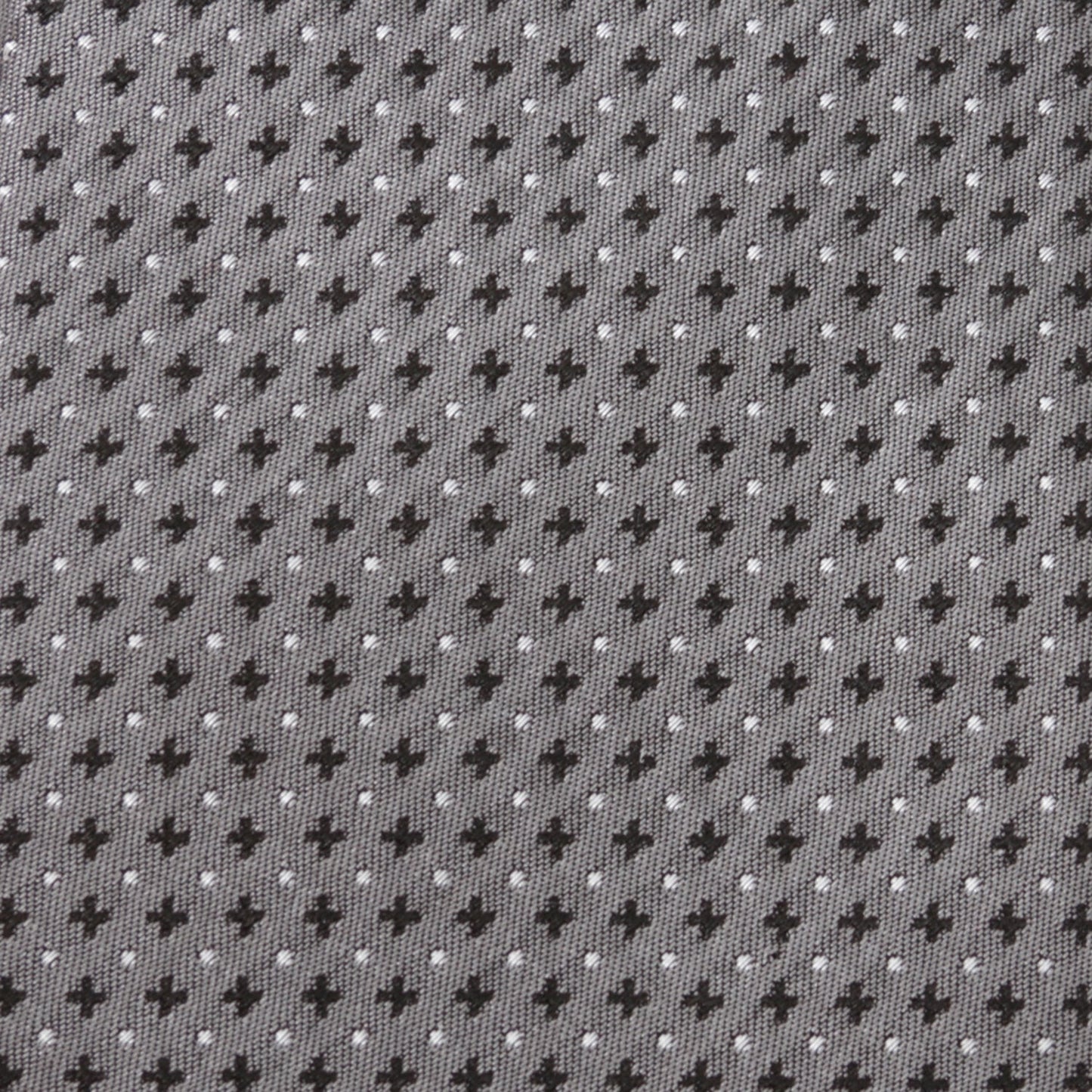 Corbata de hombre a rayas grises y puntos