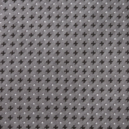 Corbata de hombre a rayas grises y puntos