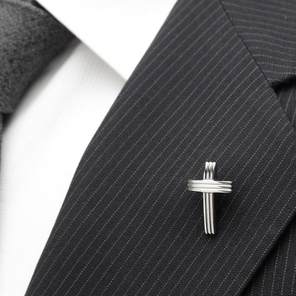 Cross Stainless Steel Lapel Pin - My Men's Shop