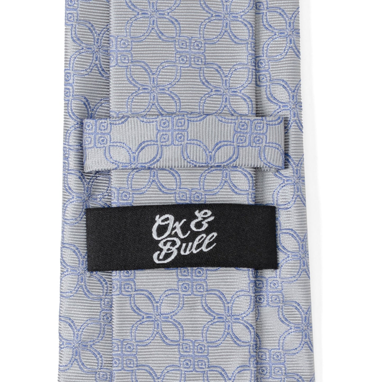 Gray Blue Art Deco Men's Tie