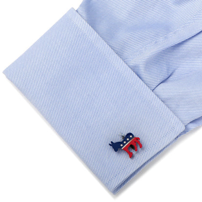 Stainless Steel Democratic Donkey Cufflinks - My Men's Shop