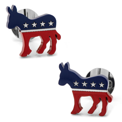 Stainless Steel Democratic Donkey Cufflinks - My Men's Shop