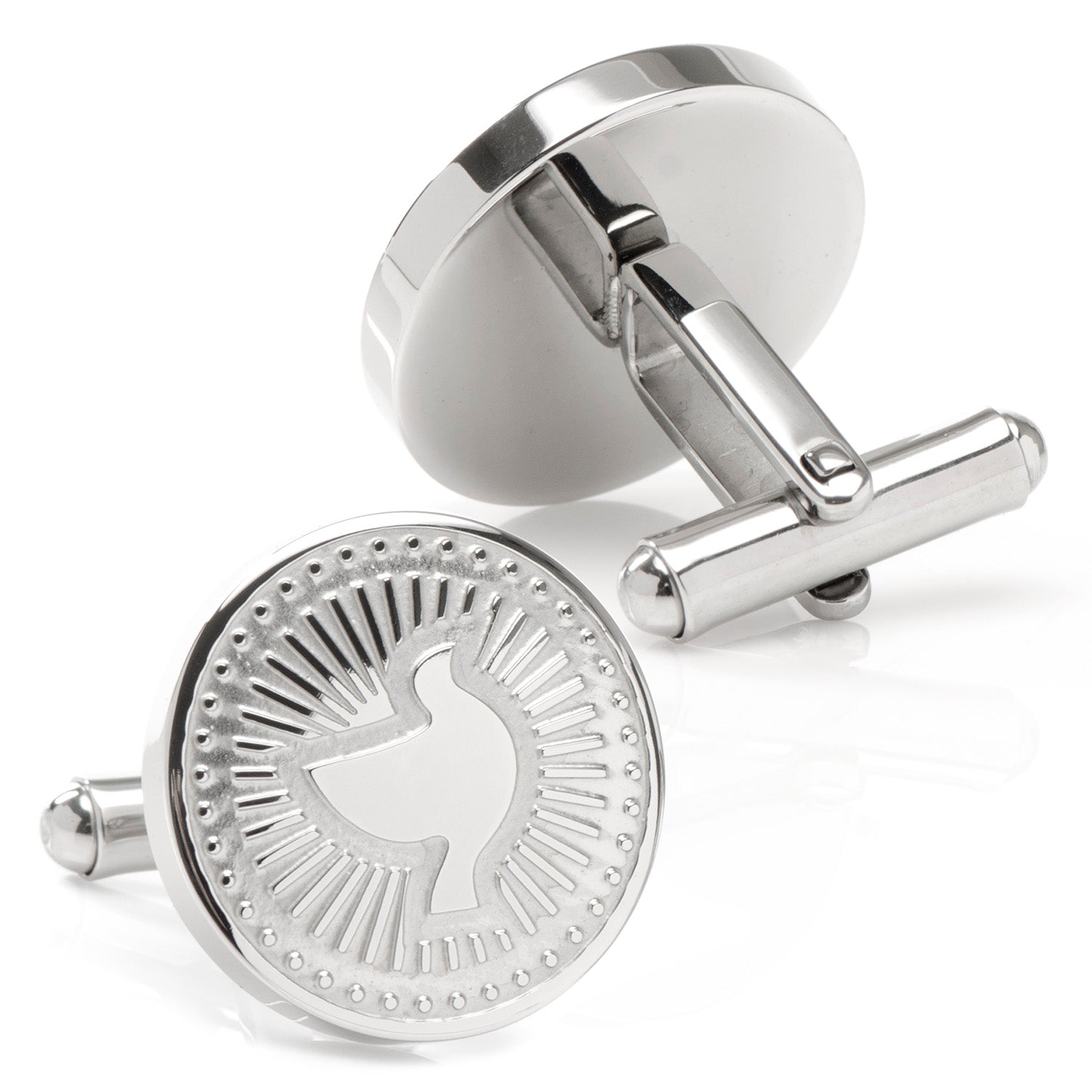 Silver Dove Radial Cufflinks - My Men's Shop