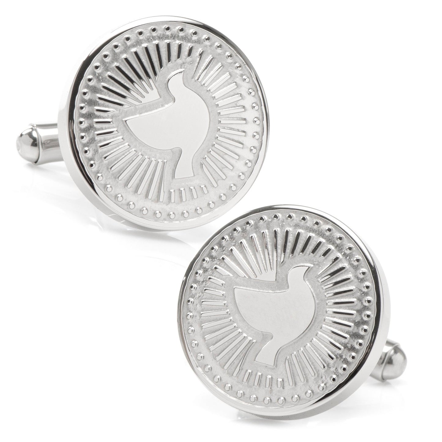 Silver Dove Radial Cufflinks - My Men's Shop
